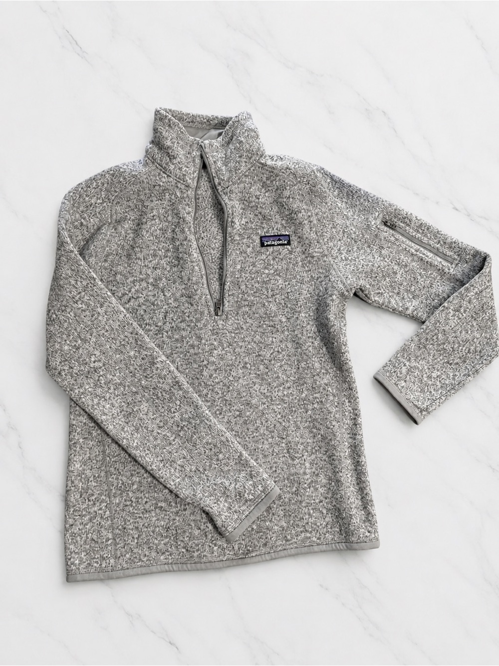 Patagonia Women's Heather Gray Half-Zip Turtleneck Pullover